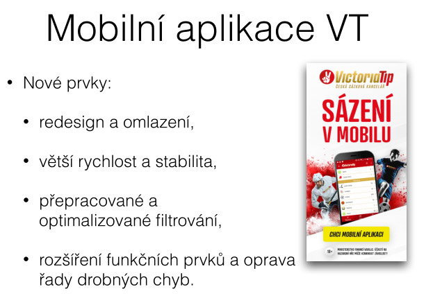 Nová mobilní aplikace VictoriaTip 3