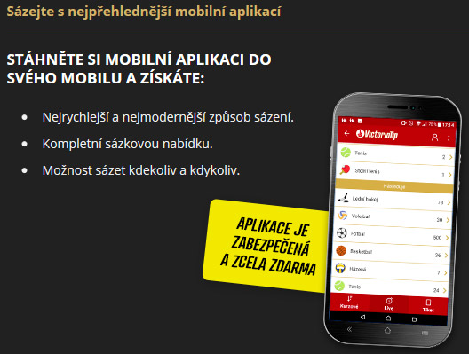 Nová mobilní aplikace VictoriaTip 1